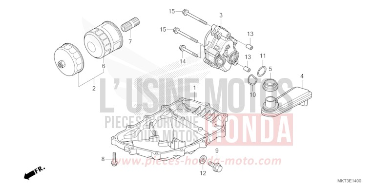 OIL PAN/OIL PUMP for X-ADV 750 GRAND PRIX RED (R380) from 2024